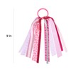 8.7in Ballet Ballerina Girls Ponytail Streamer for Dancers,Glitter Pink Ribbon