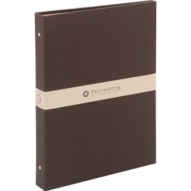 Nakabayashi TER-L3Y-140-BR Binder Pocket Album, Terracotta, L Size, 3 Tiers, Brown
