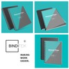 Binditek 200 Pack Binding Covers and Backs Set, 8.5 x
