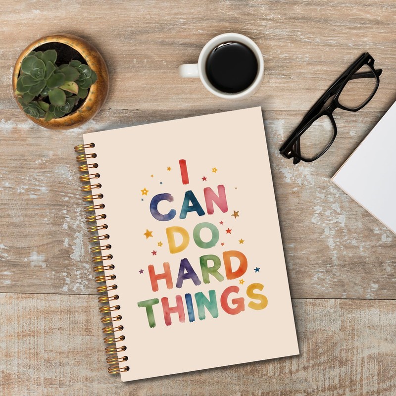 JINYO I Can Do Hard Things Inspirational Notebook, Motivational Positive