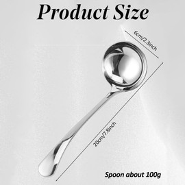 Soup Ladle Small Ladle Silver Small Gravy Stainless Steel Sauce Ladle Gravy Ladle for Spooning Sauces or Gravies