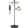 Adjustable Double Shepherd's Hook, 34-63 Inch Black Iron Stand for