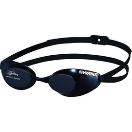 SWANS BK BGSR10 Swimming Goggles, Made in Japan, Black Goggles, For Visually Impaired Class, WPS Certified