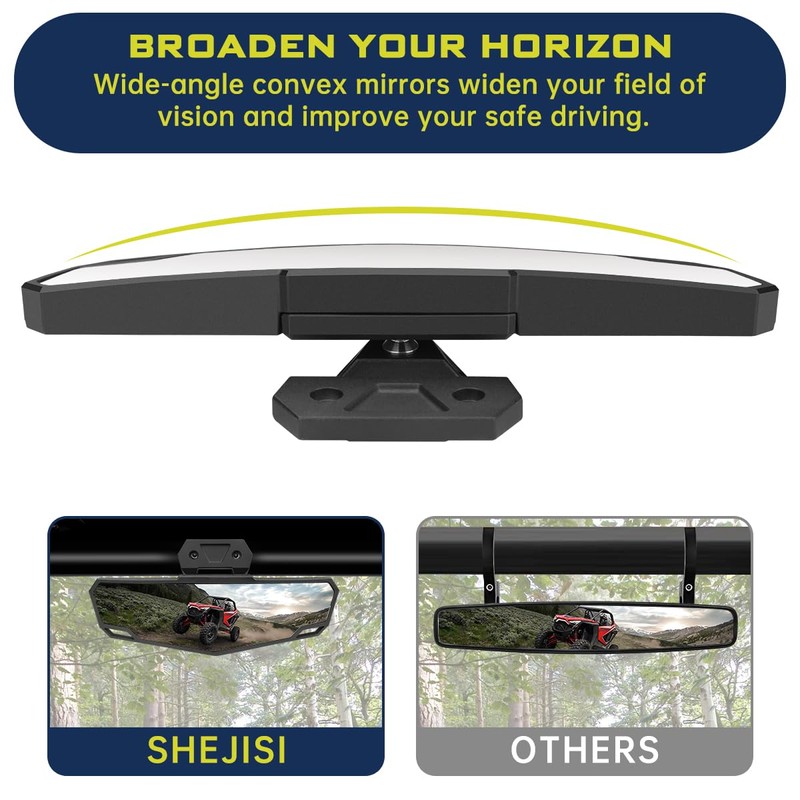 SHEJISI RZR PRO Rear View Mirror,Easy to Install,Solid Quality,Compatible with