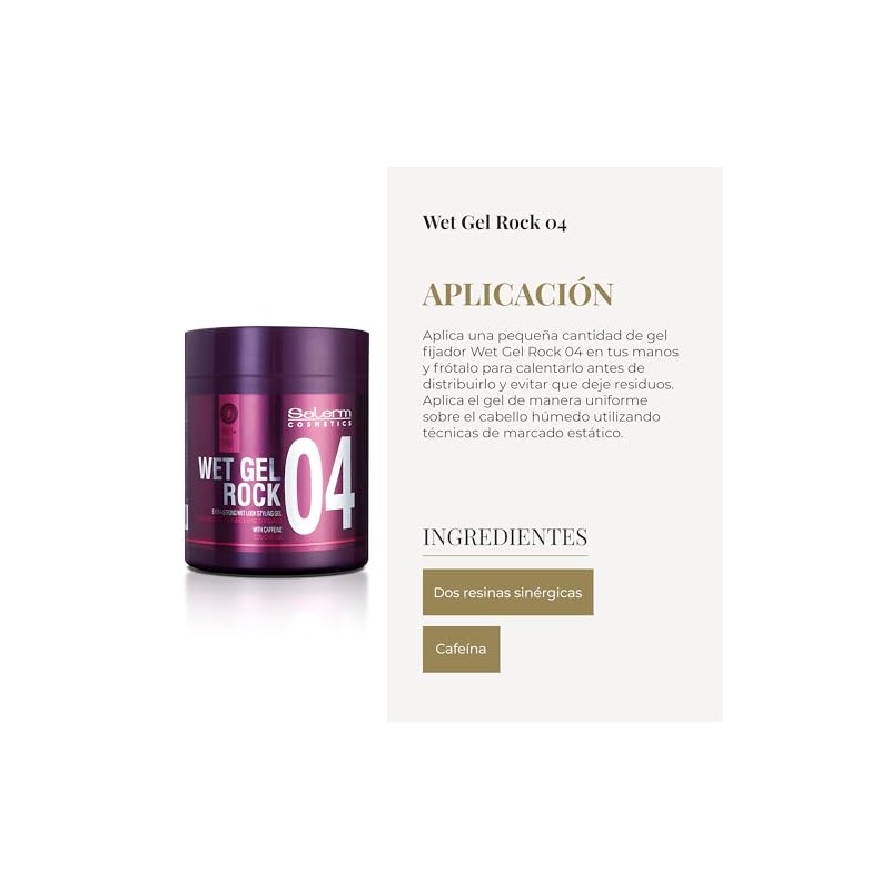 SALERM WET GEL ROCK 04 Extra-strong wet look styling gel
