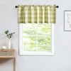 VOGOL Buffalo Check Green and White Gingham Plaid Valances for