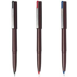 Pentel JM20ST-AMZ Pulaman, Plastic Fountain Pen, Set of 3 Colors, Black, Red, Blue