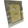 Tizo 5" X 7" Turquoise and Silver Striped Wooden Frame,