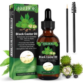 Obidodi Rizinusöl Bio, 60ml 100% Rein NatüRlich Castor Oil, Organic Kaltgepresst Rizinusöl Wimpern for Hair Growth, Wimpern, Augenbrauen - Vegan und Cruelty Free