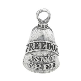 Guardian Bell Freedom Isn’t Free Good Luck Bell w/Keyring & Black Velvet Gift Bag | Motorcycle Bell | Lead-Free Pewter | Good Luck Gift to Friends & Family | Bike Bell | Made in USA