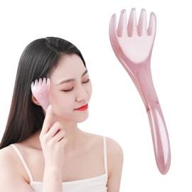 Massage Comb (1 Piece), Scalp Massage, Hair Comb, 5 Teeth, Scalp Massage Brush, Bar, Meridian Massage, Scalp Care Brush Comb, Neck Massage, Pink, Scalp, Face, Neck, Unisex
