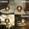 LUSHARBOR Battery Operated Lamp with Timer, Small Table Lamp Battery