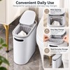 Slim Trash Can with Press-Top Lid for Small Spaces –