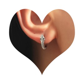 Wendalern Golden Snake Earrings Tiny Huggie Hoop Earrings Small Snake Ear Cuff Simple Snake Stud Earrings Cute Snake Animal Hypoallergenic Earrings Jewellery for Women Girls, Zinc, No Gemstone