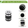 HOPESPANNER Tire Valve Stem Caps Dustproof Black Tyre Valve Dust