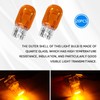 SWQS 7443 Brake Light Bulb, Automotive Amber Miniature Mini T20