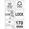 YATO professional wire cable stripper 170 mm long, cutter, 1.6-3.2
