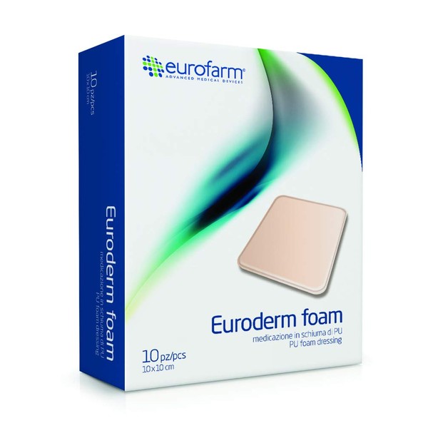 Euroderm Foam Non-Adhering Foam Dressing, Beige (cm 10 x cm 10)