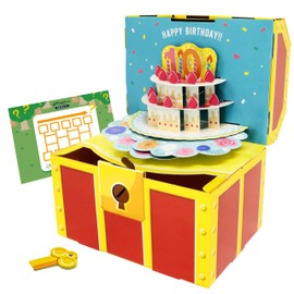 giftool Treasure Box, Birthday (Cakes), Includes Sheet and Gift Box, Presentation Experience, Surprise, Key Included