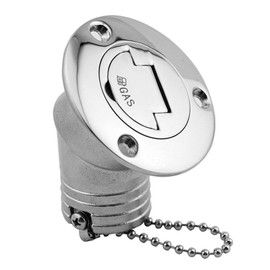 Boat Deck Fuel Filler, Fuel Filler Neck 316 Stainless Steel Prevents Seawater Corrosion Safety Convenience Yacht Fuel Port Keyless for Boat