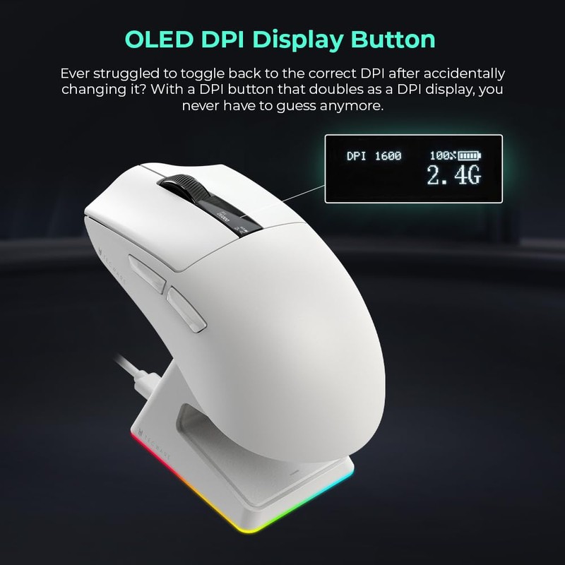 TECWARE EX1 Lightweight Gaming Mouse | 26K DPI Wireless Mouse
