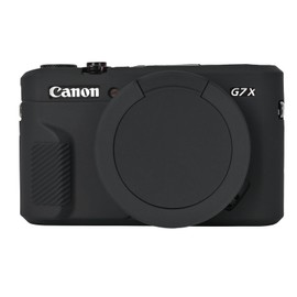 G7X Mark II Case, Protective Case for Canon Powershot G7X Mark II Digital Camera, Removable Lens Cover Silicone Sleeve Soft Camera Cover Rubber Protective Body Skin- Black