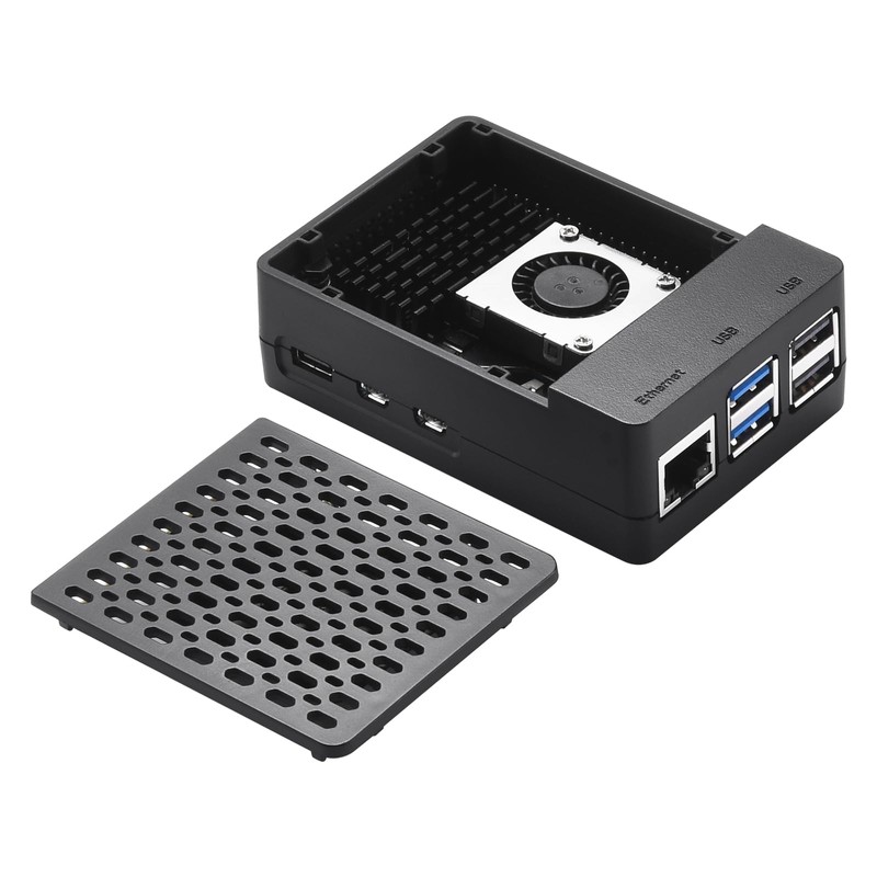 iUniker Case for Raspberry Pi 5, ABS Fan Case with
