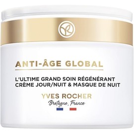 YVES ROCHER - Anti Age Global Crema Facial 3 En 1 Antiarrugas, Todo tipo de Piel, Con Ácido Hialurónico - Fórmula Vegana, 75 ml