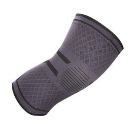 PACKOVE 1Pair Silicone Knee Pads for Sports Elastic Breathable Knitted Knee Protectors for Running Cycling and Exercise Comfortable Non Slip Design Grey Xl