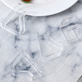 WUDQIJI Table Cloth Clips, Pack of 12, Table Cloth Clips, Table Cloth Holder, Plastic Table Cloth Clips, Suitable for a Thickness of 2 to 3.5 cm for Party (Small)