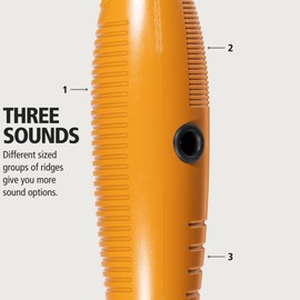 Turbo Guiro with Scraper, Three Sound Zones — NOT MADE IN CHINA — Great for Latin American Music, 2-YEAR WARRANTY