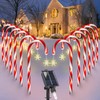 12 Pack Upgraded Solar Christmas Candy Cane Lights, 8 Modes