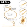 UNICRAFTALE 10pcs 8-5/8 Inch Stainless Steel Adjustable Slider Bracelets Golden