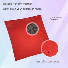 YAADUO Set of 8 Regulation Cornhole Bags Double Sided, Weather Resistant Bean Bags for Cornhole Toss Game, Corn Hole Beans Bags with Tote Bag (Grey/Red)