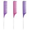 3 Pieces Highlight Comb, 3 Sizes Hair Dye Comb, Long