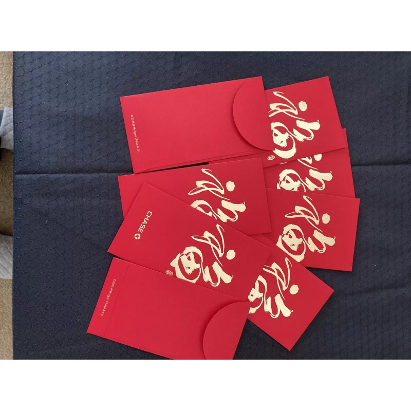 New! 8 Chase Bank Chinese Lunar New Year Red Envelopes