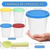 4 Envases Reutilizables para Helados 1Qt con Tapa de Silicona