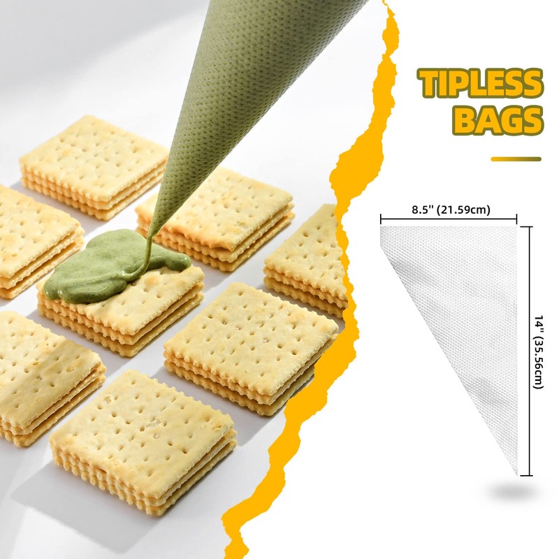 Keenpioneer Disposable Decorating & Pastry Bags 14" Pack of 100