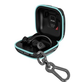 ANKASI Cover Compatible with Powerbeats Pro Case,Full Protective Shockproof Anti-Slip Silicone Case for Beats Powerbeats Pro 2020 (Black Edge+Light Green)