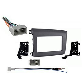 Harmony Audio Compatible with Honda Civic 2012 Double DIN Aftermarket Stereo Harness Radio Install Dash Kit