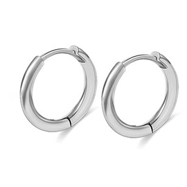 TGNEL Small G23 Titanium Hoop Earrings for Women, Nickel Free Hypoallergenic Titanium Earring Hoops for Sensitive Ears 10mm