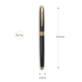 Bociyer Liquid Ink Rollerball pen - Black ink Refill pen,Best ballpoint pens Gift Set,Pens for School,Office Pens,Signature pen,Nice Pens,0.5mm pen