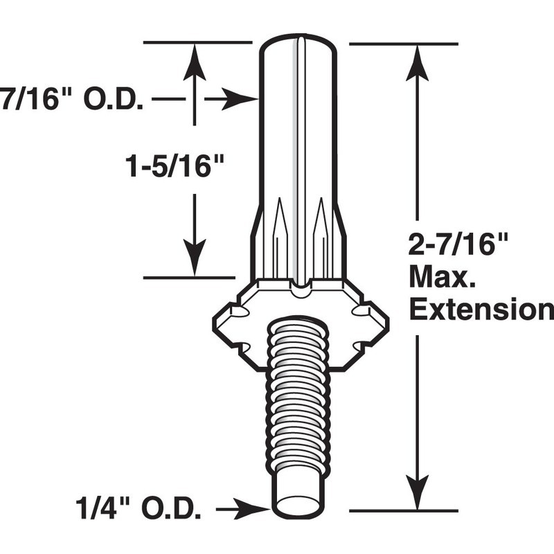 Prime-Line Products N 6707 Bi-Fold Door Bottom Pivot, Adjustable