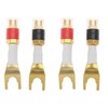 EMSea 2 Pairs Spades Fork Plug to Twist Binding Post