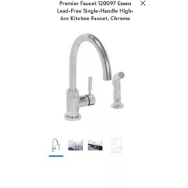 Premier Faucet 120097 Essen Lead-Free Single-Handle High-Arc Kitchen Faucet,...f