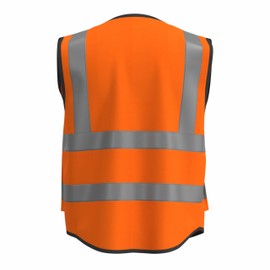 caparazon Unisex High-Visibility Reflective Safety Vest with Zippered Pockets - ANSI/ISEA Certified for Enhanced Work Safety