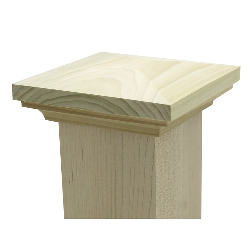 Flat Peak Newel Cap, for 3 1/4" Square Newel Posts,
