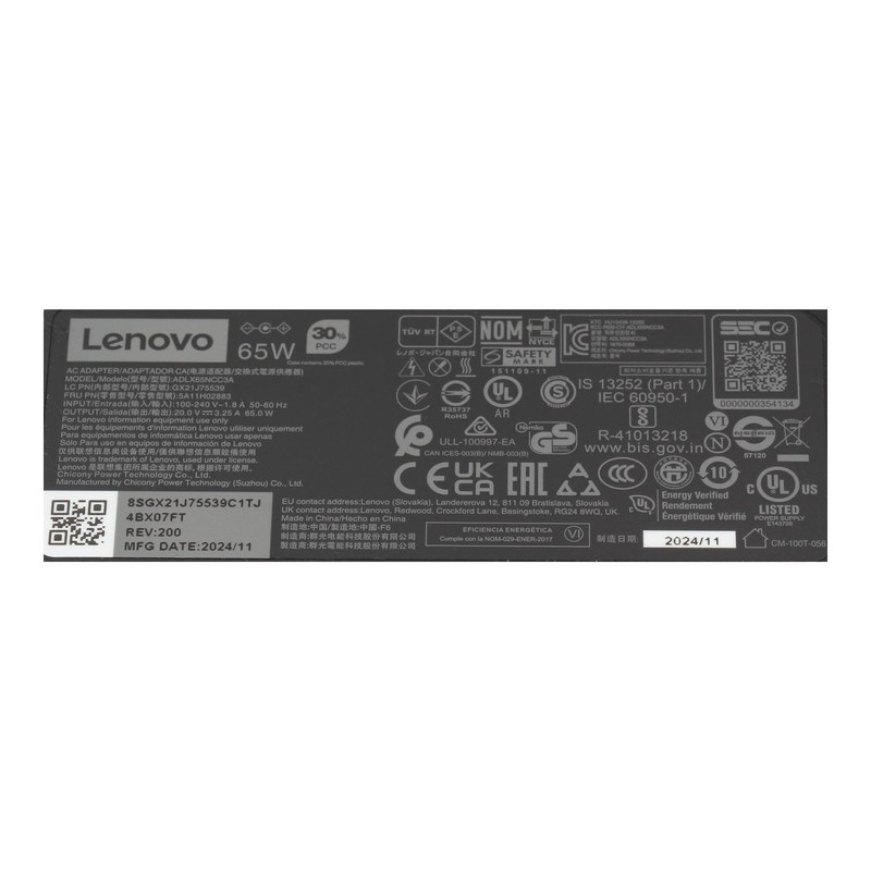 Lenovo IdeaPad S340-15API Touch (81QG) Original power supply unit 65