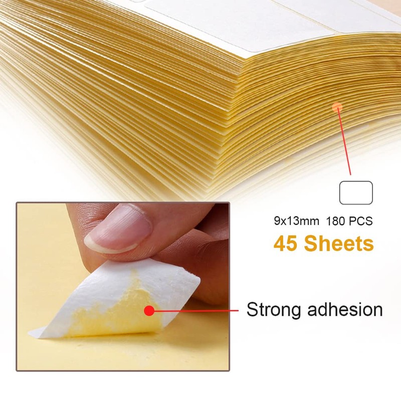 XINGSUI Small White Labels-8100pcs 9 x 13 mm Matte White