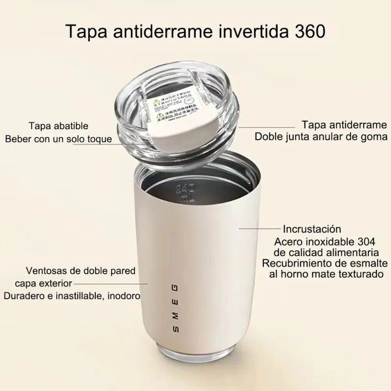 Taza De Café Acero Inoxidable Botella Termo Vacío 320ml
